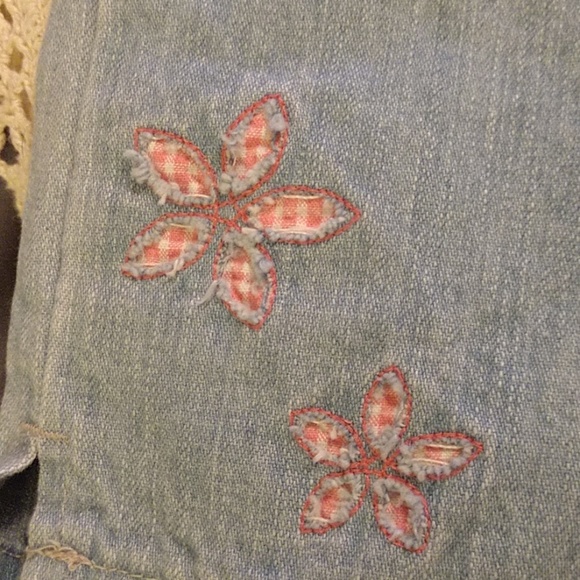 Pink Gingham Trim Jeans - Picture 3 of 5